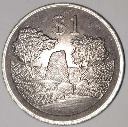 1993 - 1 DOLLAR - $1 COIN - ZIMBABWE - (Copper-Nickel)